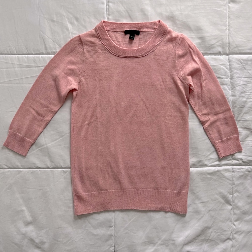 J. Crew Pink Merino Wool Sweater XXS